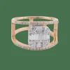 Bague Double corps Diamants baguettes