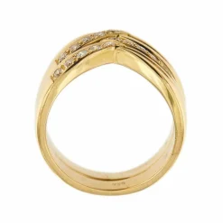 Bague double diamants