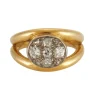Bague double en or jaune et diamants