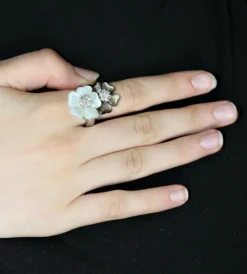 Bague Double Fleur