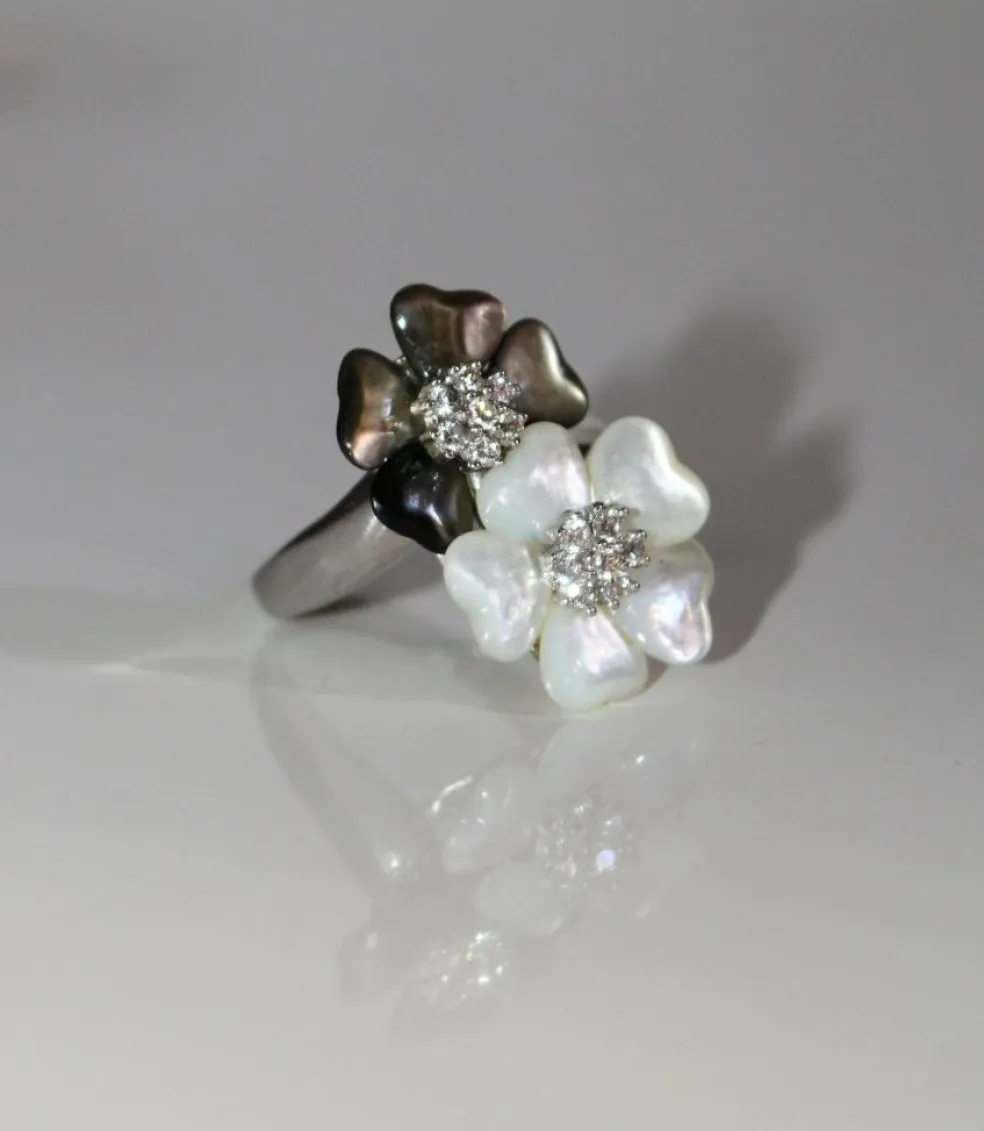 Bague Double Fleur