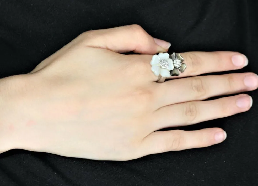 Bague Double Fleur