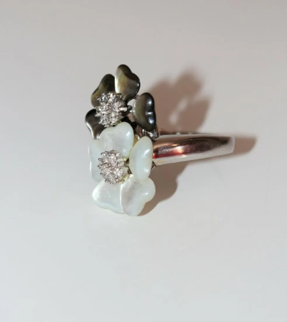 Bague Double Fleur