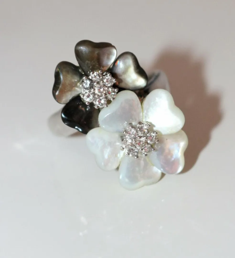Bague Double Fleur
