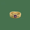 BAGUE DOUBLE JONC AMETHYSTE