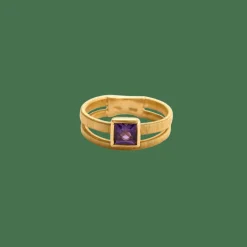 BAGUE DOUBLE JONC AMETHYSTE