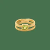 BAGUE DOUBLE JONC PERIDOT