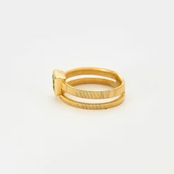 BAGUE DOUBLE JONC PERIDOT
