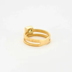 BAGUE DOUBLE JONC PERIDOT