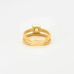 BAGUE DOUBLE JONC PERIDOT