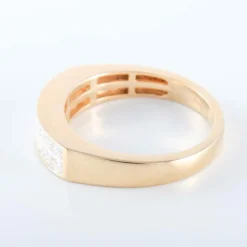 Bague Double ligne Diamants Princesse