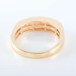 Bague Double ligne Diamants Princesse