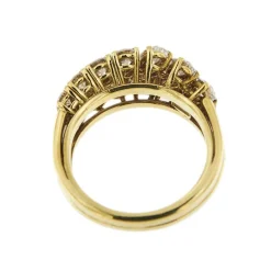 Bague double ligne diamants