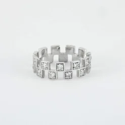 Bague double rang Diamants