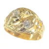 Bague double serpent diamants