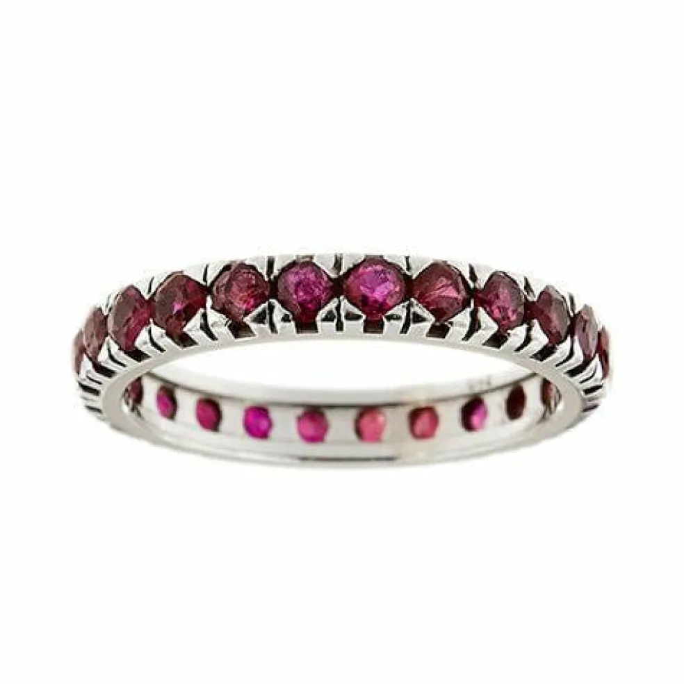 Bague d'éternité avec rubis