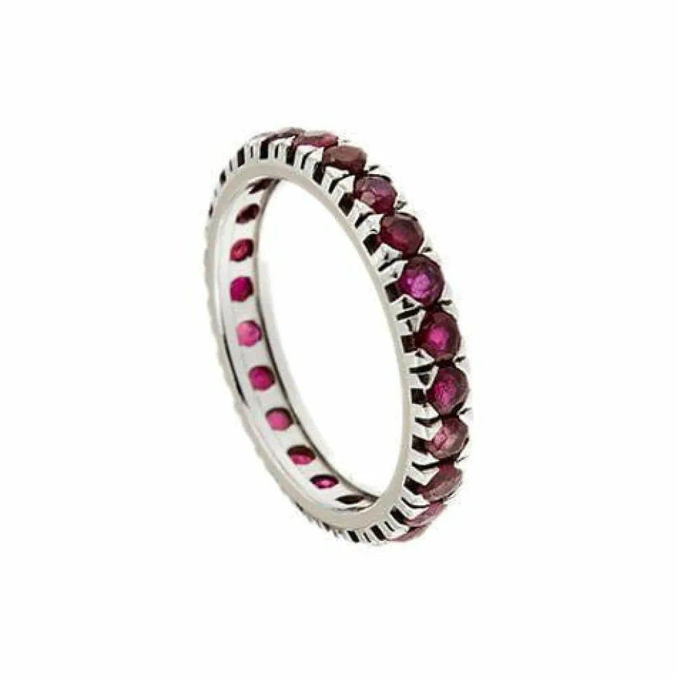 Bague d'éternité avec rubis