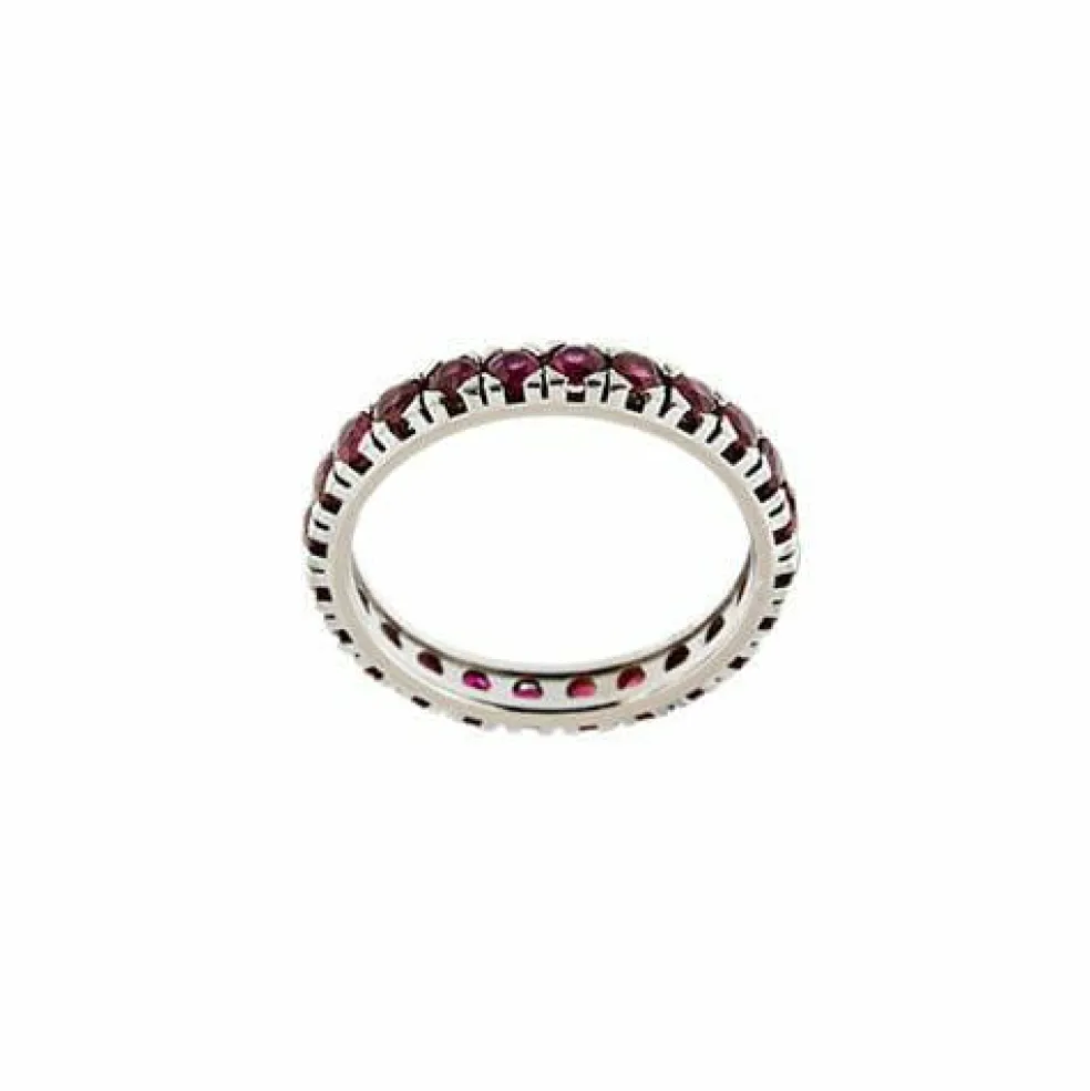 Bague d'éternité avec rubis