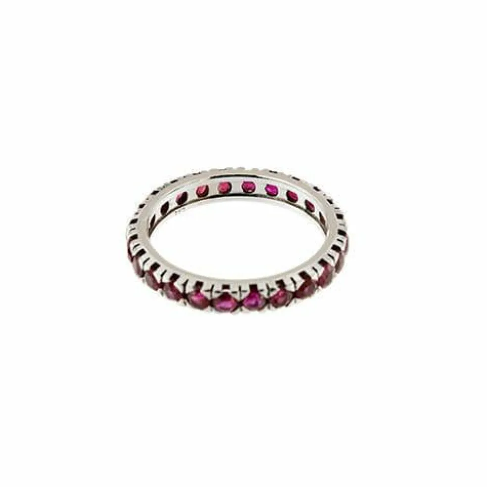 Bague d'éternité avec rubis