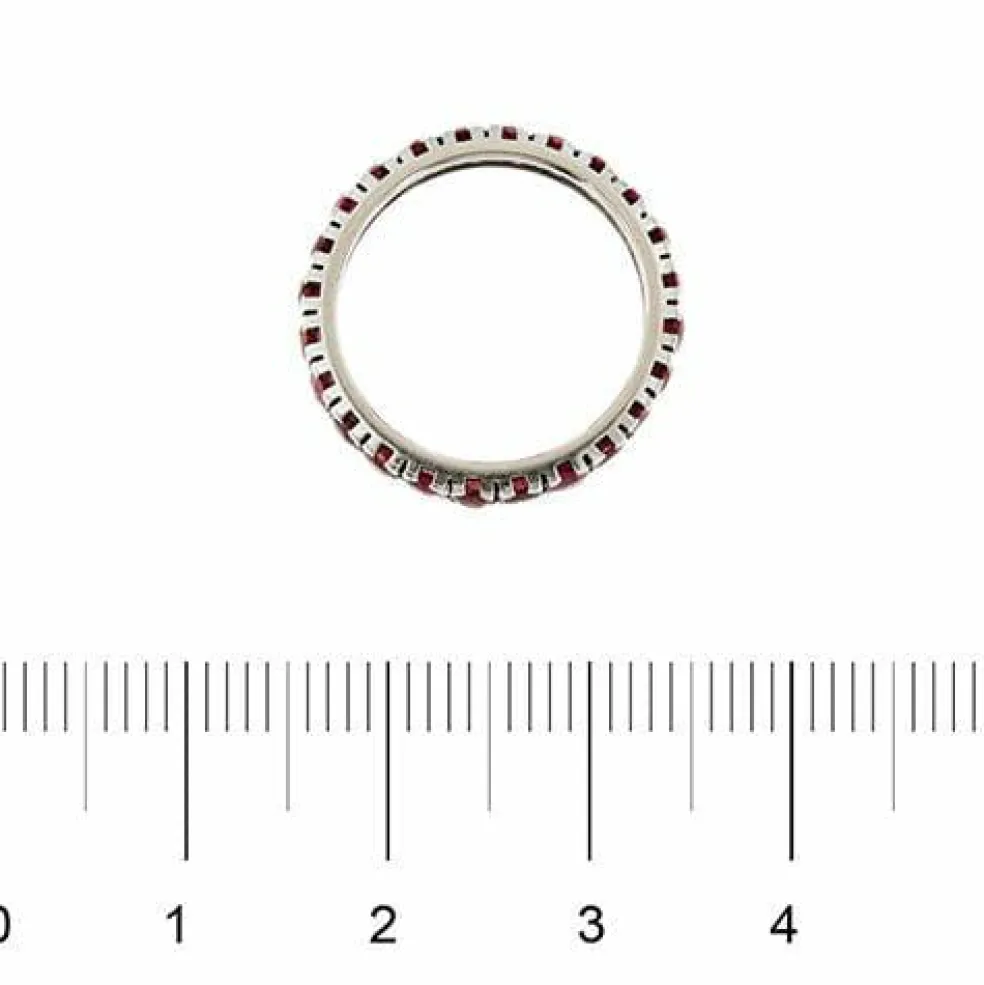 Bague d'éternité avec rubis