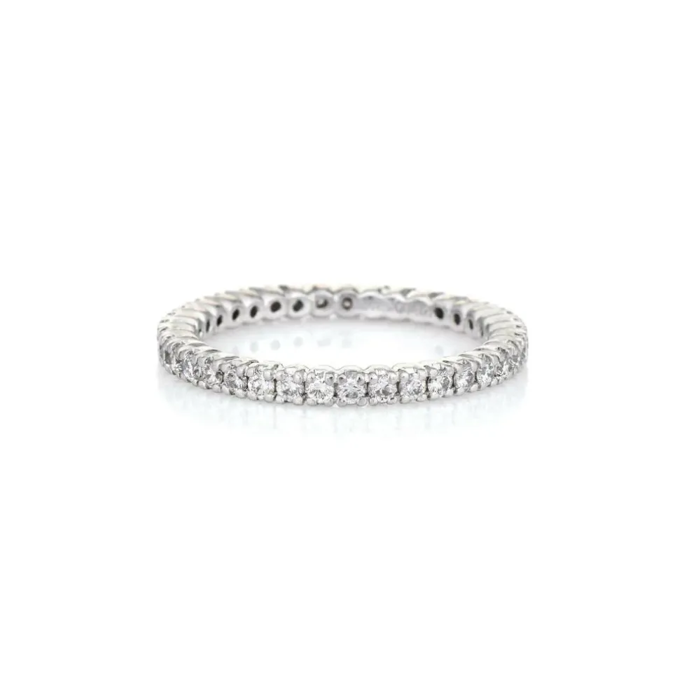 Bague d'éternité diamant platine