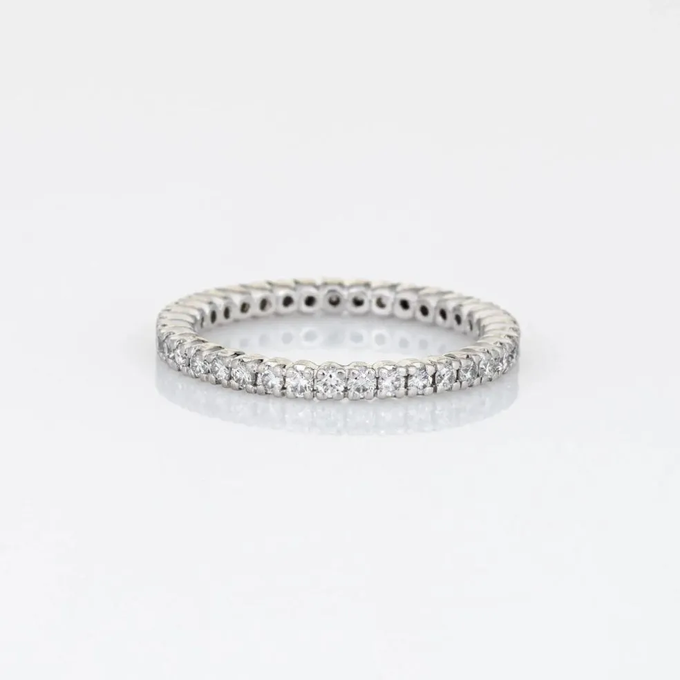 Bague d'éternité diamant platine
