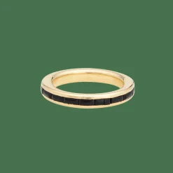 Bague d'éternité en onyx noir français