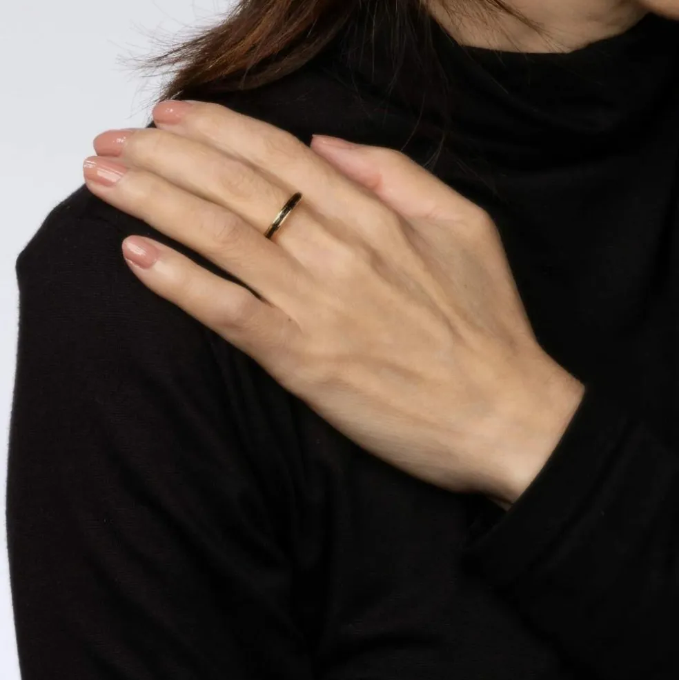 Bague d'éternité en onyx noir français
