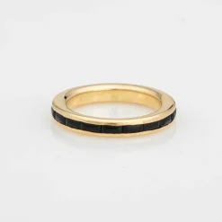 Bague d'éternité en onyx noir français