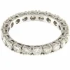 Bague d'éternité en or blanc avec diamants