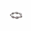 Bague d'éternité Entrelacée or blanc diamants
