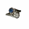Bague Duo Toi Et Moi Or Gris Saphir Diamant