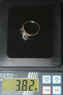 Bague Duo Toi Et Moi Or Gris Saphir Diamant