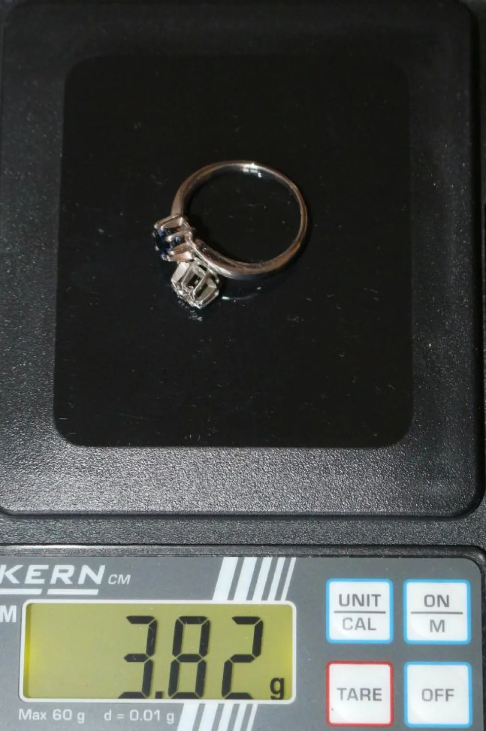 Bague Duo Toi Et Moi Or Gris Saphir Diamant