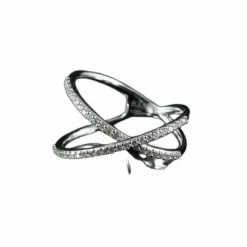 Bague ellipse diamants