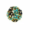 Bague email & diamants brillants or jaune