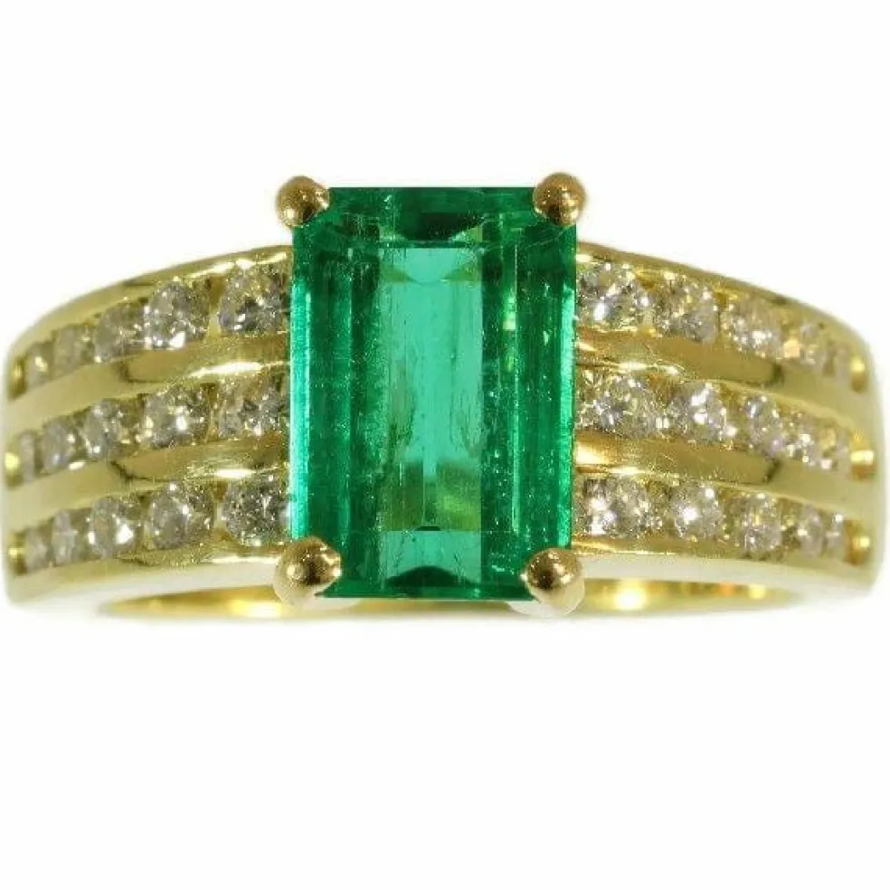 Bague Emeraude & Diamant