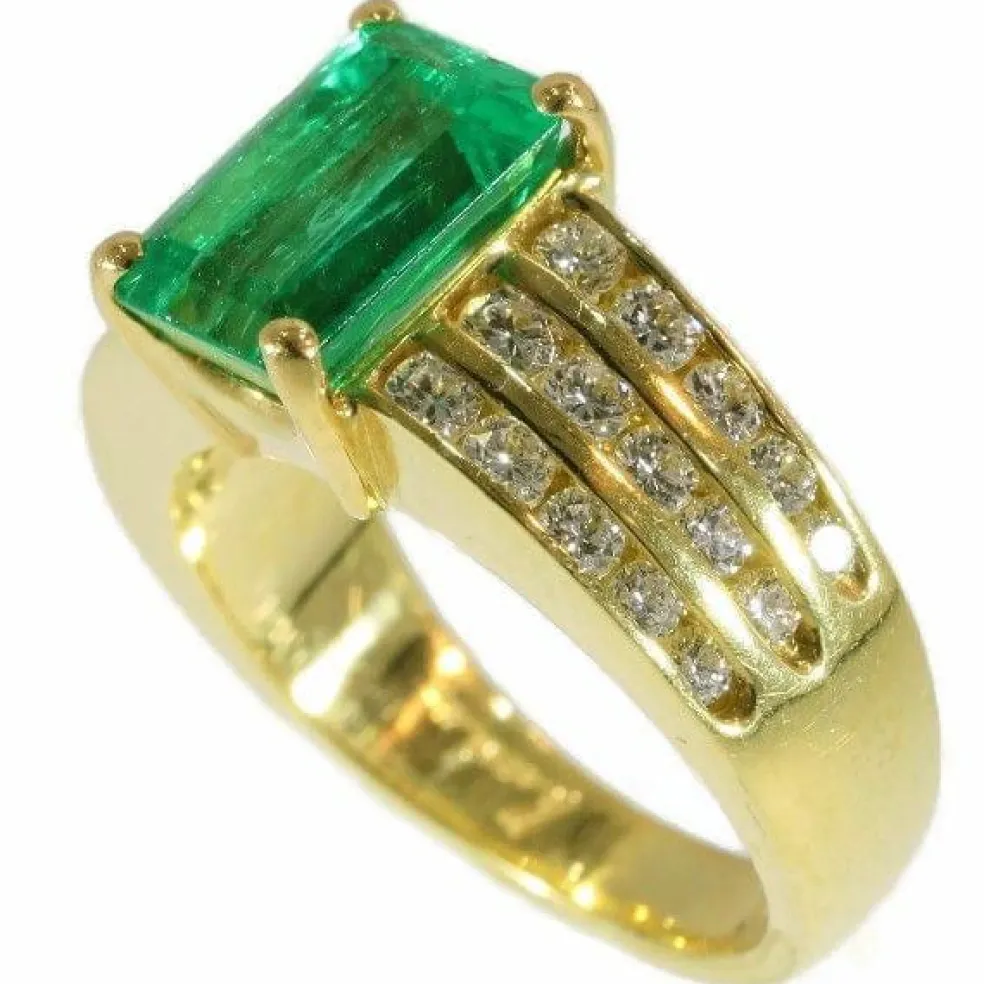 Bague Emeraude & Diamant