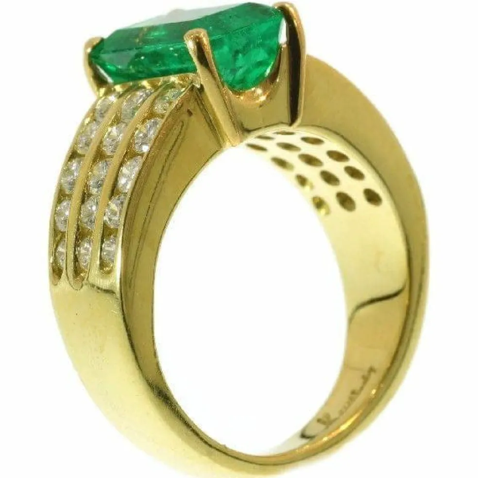 Bague Emeraude & Diamant
