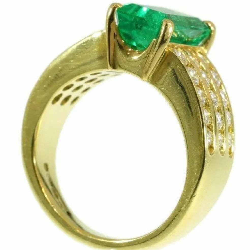 Bague Emeraude & Diamant