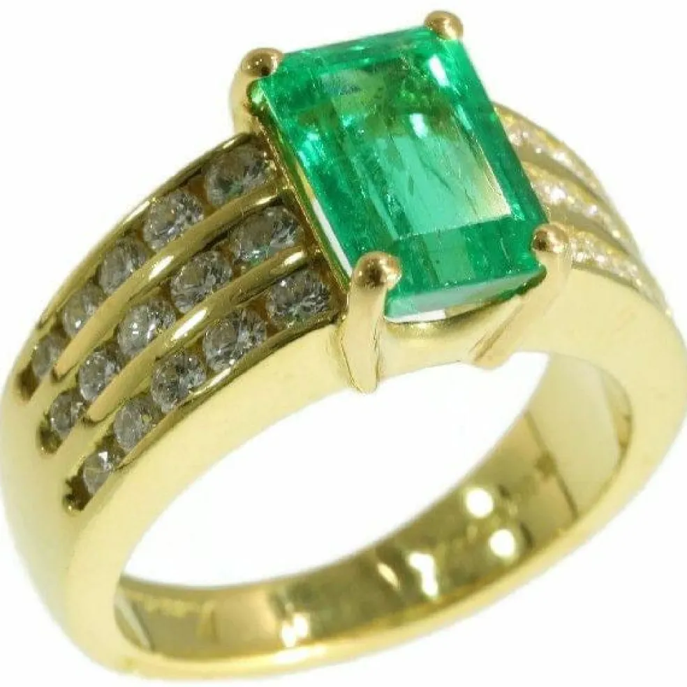 Bague Emeraude & Diamant