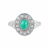 Bague Emeraude cabochon Diamants