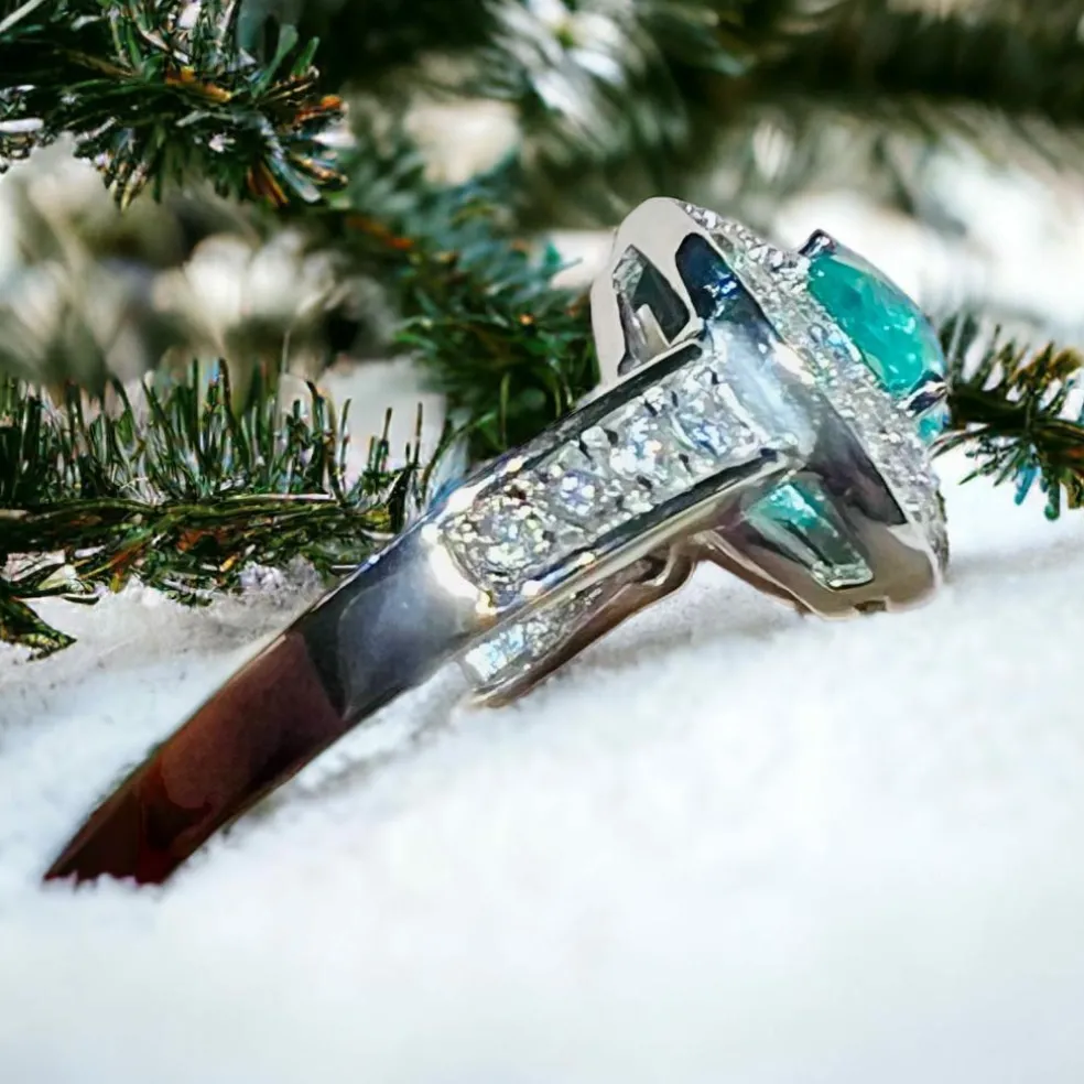 Bague Emeraude diamants