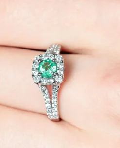 Bague Emeraude Diamants