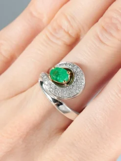 Bague Emeraude Diamants