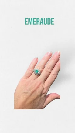 Bague Emeraude diamants