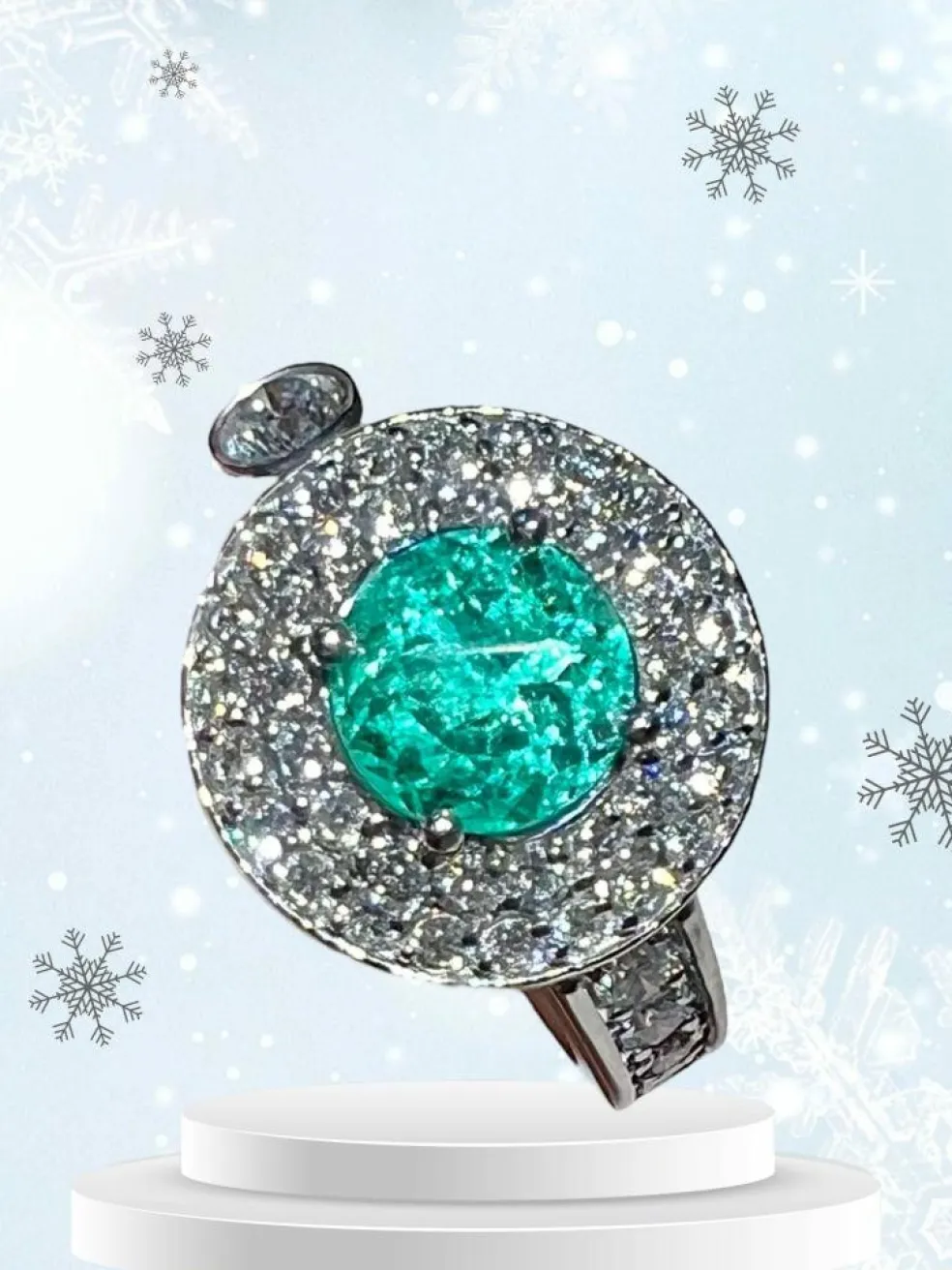 Bague Emeraude diamants