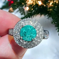 Bague Emeraude diamants