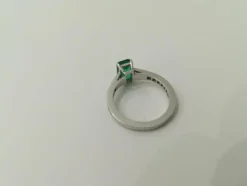 Bague Emeraude, Diamants, Or Blanc