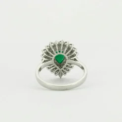 Bague Emeraude double entourage Diamants